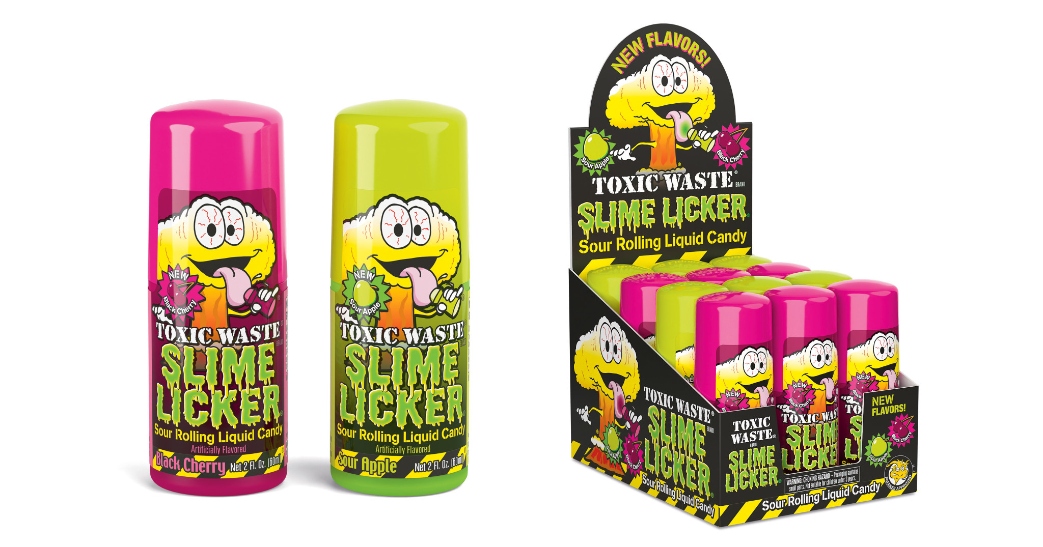 TOXIC WASTE SLIME LICKER - NEW FLAVORS 1PC - Party Out the Box